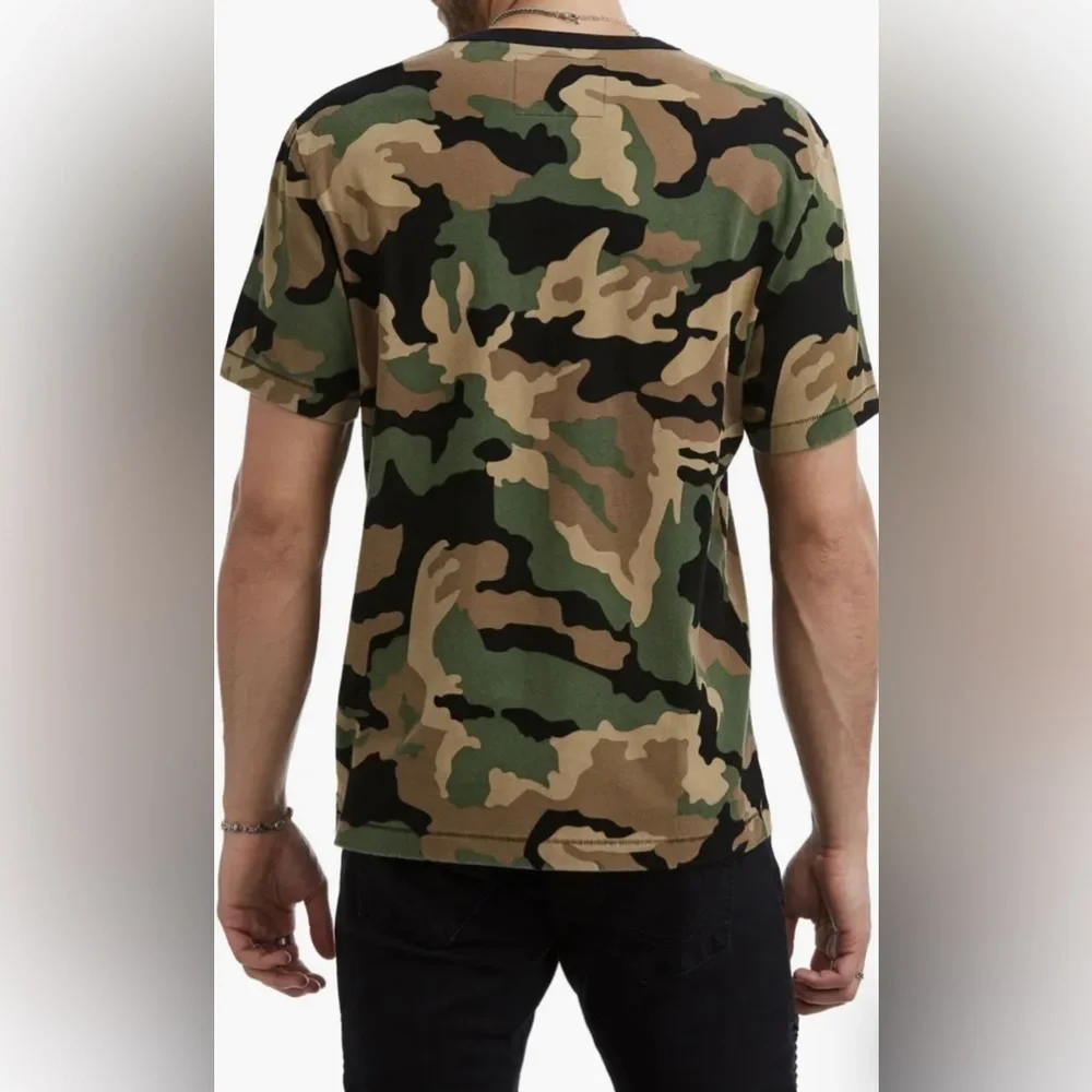 True Religion Logo Camo T-Shirt Size L/G
